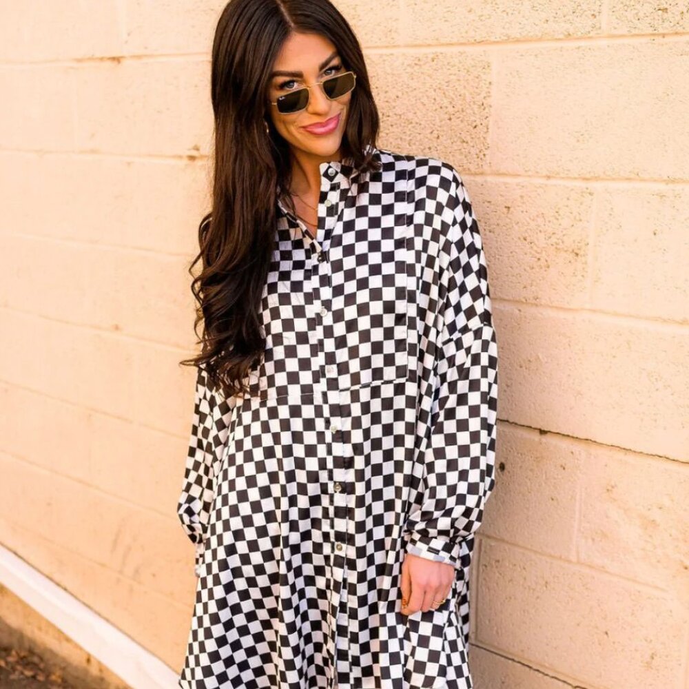 Dressed in LALA Satin Playsuit TOP ONLY